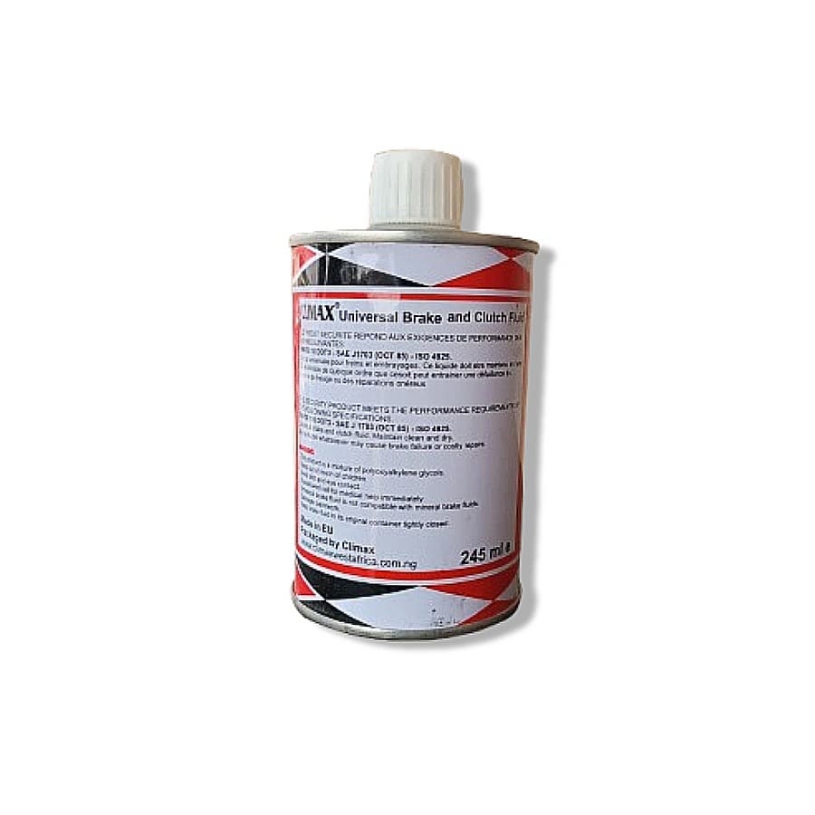 Climax Universal Brake and Clutch Fluid: DOT 3 245ml Back